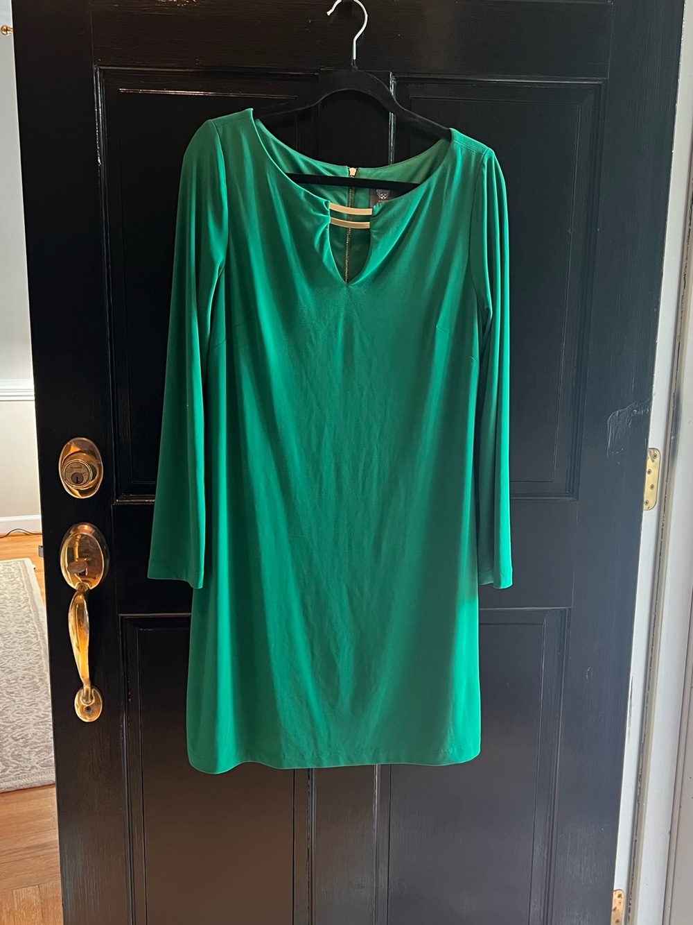 Vince Camuto Emerald Green Long-Sleeve Dress, size 12 - Picture 3 of 4